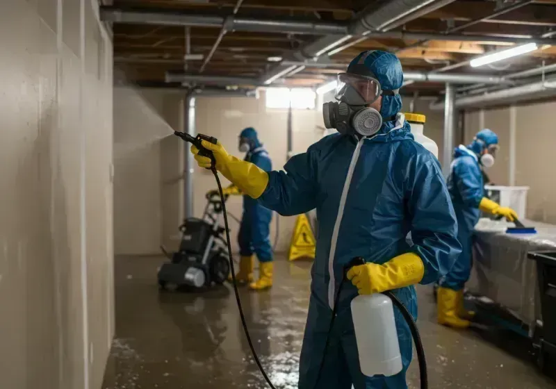 Basement Sanitization and Antimicrobial Treatment process in Clay County, SD